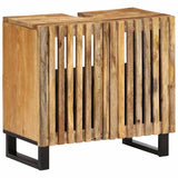 3 Piece Bathroom Furniture Set Solid Wood Rough Mango 3217089