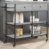 Kitchen Trolley Grey Sonoma 105x42x95 cm Engineered Wood 842379