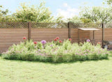 Garden Fence with Stakes 48 pcs 115 x 30 cm Mesh Silver 3438046