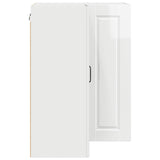 Wall Corner Cabinet PORTO High Gloss White 57 x 57 x 80 cm 885429