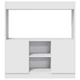 Highboard White 92x33x100 cm Engineered Wood 855124