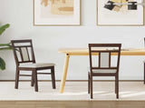 Dining Chair 2 pcs Light Brown and Light Solid Rubber Wood 42020501