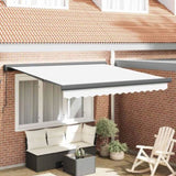 Retractable Awning White 350 x 250 cm Fabric and Metal 3330371