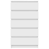 Drawer Cabinet White 60x36x103 cm Engineered Wood 823016