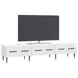TV Cabinet High Gloss White 147 x 34.5 x 30 cm Engineered Wood 894939