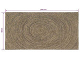 Area Rugs Natural and Black 140 x 200 cm Jute 42010626