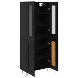 Highboard Black Oak 69.5 x 34 x 90 cm Engineered Wood 3402717