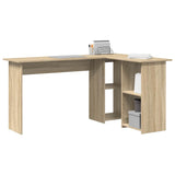 Desk with Shelf Sonoma Oak 142 x 102 x 73 cm Engineered Wood 869292