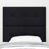 Headboard Height Adjustable with Headboard Black 80 cm Fabric 3337784