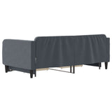 Daybed with Trundle&Drawers without Mattress Dark Grey 90x190 cm Single 3197158