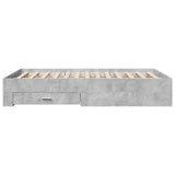 Bed Frame with Drawers without Mattress Concrete Grey 135x190 cm Double 3280408
