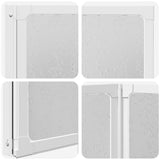 Shower Bath Screen Wall 141 x 132 cm 3 Panels Foldable 140785