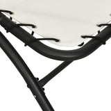Sun Lounger With Canopy Cream 362705