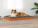 Dog Bed Wax Brown 92 x 64 x 9 cm Solid Pine Wood 867646