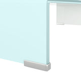 ZNTS TV Stand/Monitor Riser Glass Green 60x25x11 cm 244143