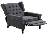Recliner Armchair, Vintage Reclining Chair with Nail Head Trim, Wingback Chair with Button Tufted T3398P330371