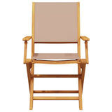 Bistro Set Taupe Solid Acacia wood, 100% polyester fabric Compact 3281810