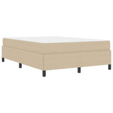 Bed Frame with Mattress Light Green Grey 140 x 190 cm Fabric 3399124