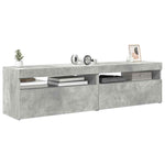 TV Cabinets 2 pcs with LED Lights Concrete Grey 75x35x40 cm 804400