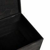 Wooden Box with Lid Black 40x30x23 cm Solid Wood Pine 4017396