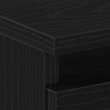 Bedside Cabinet Black Oak 40 x 35 x 69 cm Engineered Wood 862580