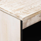Sideboard with Storage White 60 x 33.5 x 75 cm Solid Mango Wood 4018393