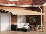 Electric Retractable Awning Grey, Orange and White 5 x 3 m 3420016