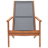 Garden Chair Grey Solid eucalyptus wood Medium Garden Chair 48695