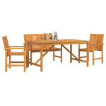 Garden Dining Set 4 pcs Brown 150 x 90 x 74 cm 3154108