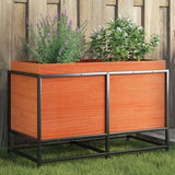 Garden Planter Wax Brown 80x40x50 cm Solid Wood Pine 847030