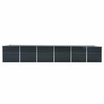Garden Raised Bed Galvanised Steel 480x80x77 cm Anthracite 47071