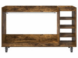 Golf Cabinet with Wheel Plain Smoked Oak 120 x 45 x 98 cm 899475