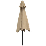 Garden Parasol with Metal Pole 300 cm Taupe 44500