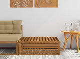 Outdoor Footstool Natural 79 x 79 x 37 cm Solid Acacia Wood 900557