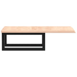 Basin Shelf Wall Mounted Steel and Solid Wood Oak 3302537