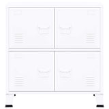 Storage Chest White Steel, plastic 75x40x80 cm Storage Chest 339626