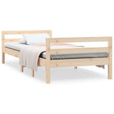 Bed Frame without Mattress 75x190 cm Small Single Solid Wood Pine 821639