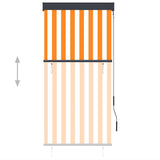 Outdoor Roller Blind 80x250 cm White and Orange 145951