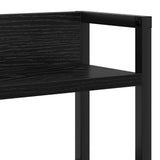 Headboard with Shelf Black oak 140 cm Engineered wood 859695