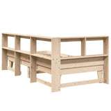 Bookcase Bed without Mattress 90x190cm Solid Wood Pine 3324559