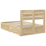 Bed Frame with Drawer with Headboard Manual Engineered Wood 3411653