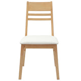 Dining Chairs 2 pcs Natural 43 x 54 x 89 cm Solid Rubber Wood 42020446