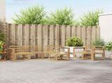 Outdoor Sofa Set 7 pcs White 59 x 59 x 37 cm Solid Acacia Wood 3387283