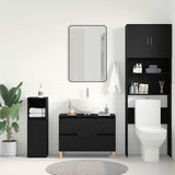 Bathroom Sink Cabinet Black Oak 80 x 33 x 60 cm Engineered Wood 862813