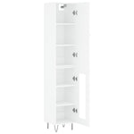 Highboard White 34.5x34x180 cm Engineered Wood 3199073