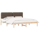 Bed Frame with Upholstered Headboard Taupe 180 x 200 cm 877962
