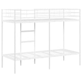 Bunk Bed without Mattress White 75x190 cm Small Single Steel 42000326