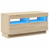 TV Cabinet with LED Lights Sonoma Oak 80x35x40 cm 804448