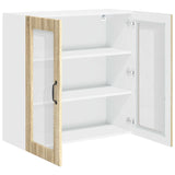 Wall Glass Cabinet LUCCA Sonoma Oak 80 x 31 x 80 cm 885067