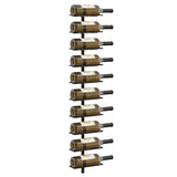 Wall-mounted Wine Rack for 10 Bottles Black Metal 289566